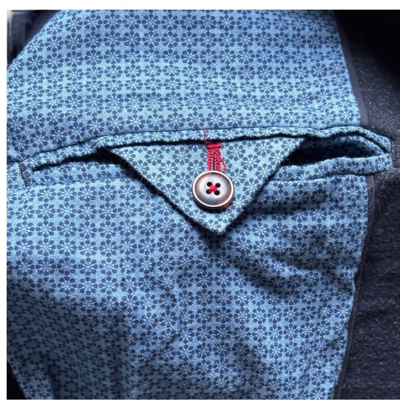 J. McLaughlin Lisbon H Navy solid soft cotton blend unstructured blazer| size 40 - Picture 10 of 16